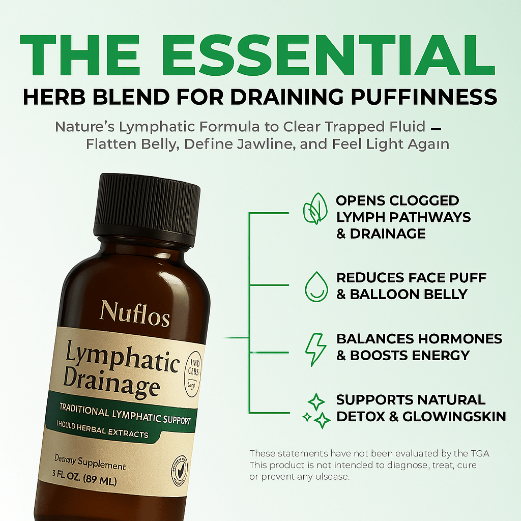 Nuflos De-Puff Drops – Naturally Drain Puffiness From Face, Belly, And Legs
