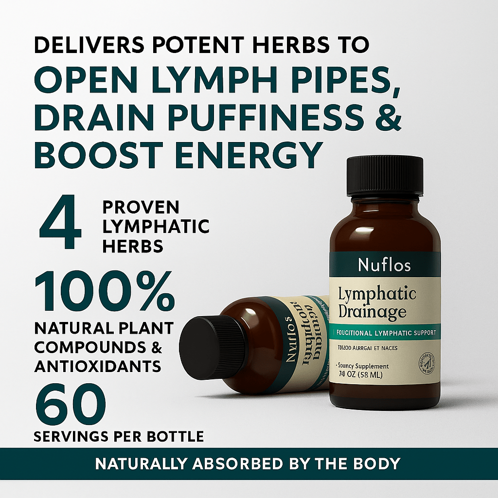 Nuflos De-Puff Drops – Naturally Drain Puffiness From Face, Belly, And Legs