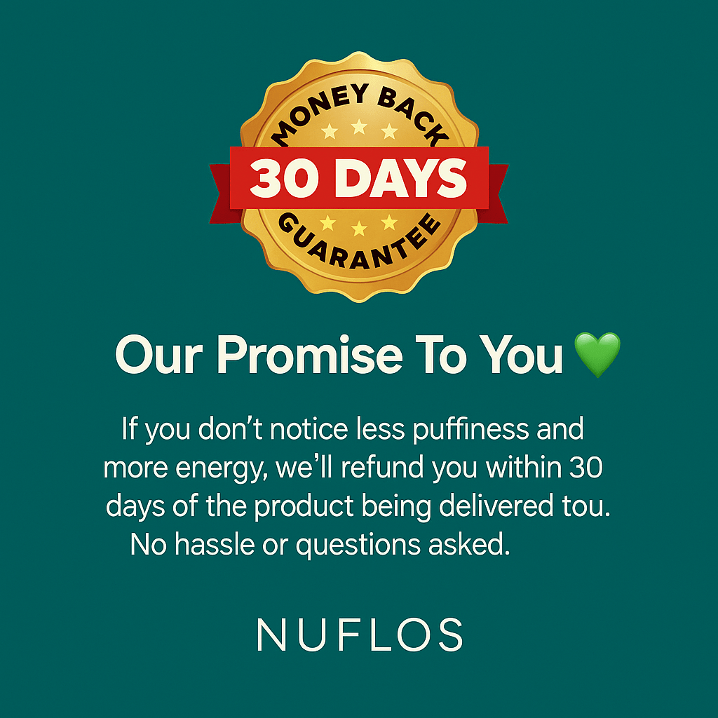 Nuflos De-Puff Drops – Naturally Drain Puffiness From Face, Belly, And Legs